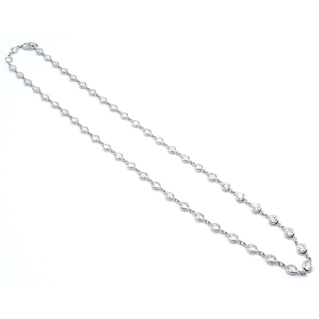Contemporary Tiffany & Co. Peretti Platinum Diamonds by the Yard Necklace For Sale - Image 3 of 17