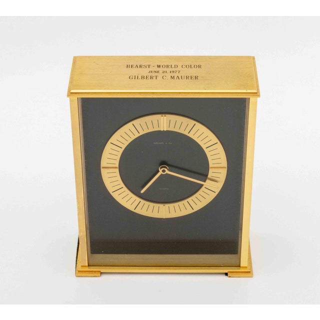 Tiffany & Co. Brass Mantel Clock For Sale In New York - Image 6 of 11