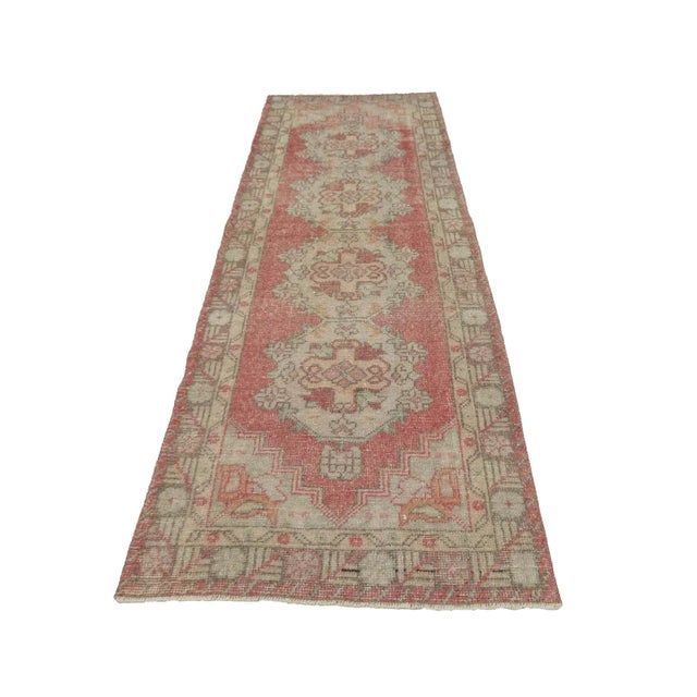 Vintage handknotted rug runner from Konya region of Turkey. Approximately 50-60 years old. In very good condition.