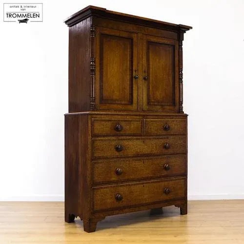 Vintage Oak Cabinet For Sale - Image 12 of 12