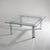 Modern Square Coffee Table in Glass and Steel, 1970s For Sale - Image 3 of 12