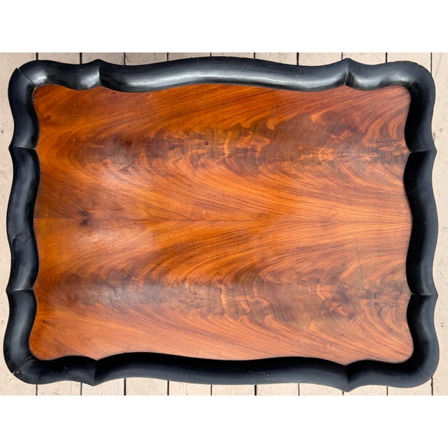 Antique Flame Mahogany Tray For Sale - Image 4 of 16