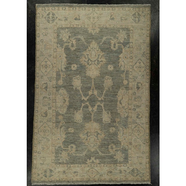 Black Oushak Rug 3'2" x 4'10" #21359 For Sale - Image 8 of 8