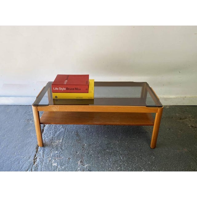 Mid-Century Teak Coffee Table with Smoked Glass Top from Myer For Sale - Image 4 of 8