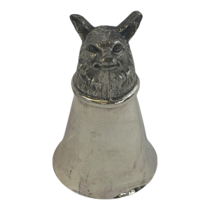 Vintage Silverplate Foxhead Stirrup Cup