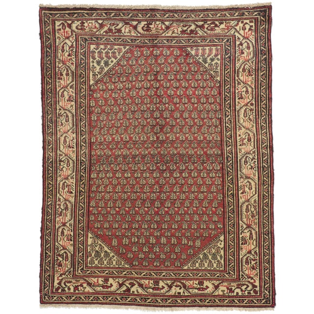 Vintage Persian Hamadan Rug - 05'02 x 06'08 For Sale - Image 10 of 10