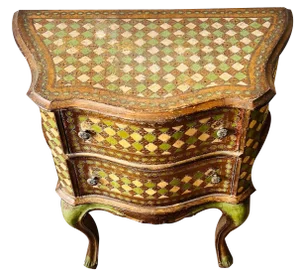 Vintage Italian Cabinet in Gilded Wood