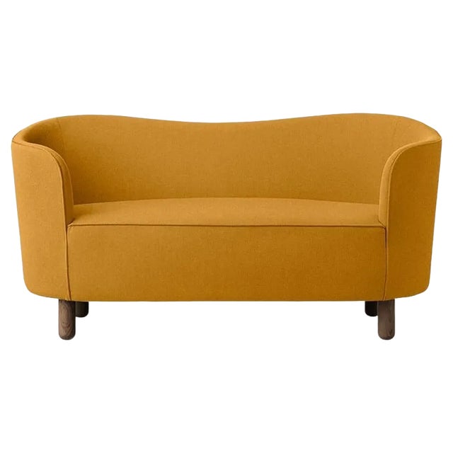 Orange and Smoked Oak Raf Simons Vidar 3 Mingle Sofa by Lassen For Sale