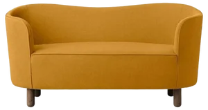 Orange and Smoked Oak Raf Simons Vidar 3 Mingle Sofa by Lassen
