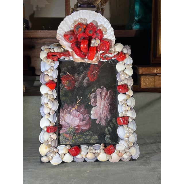 Baroque Mediterranean Grotto Baroque Style Frame With Dutch Oil on Canvas Still Life Painting Fragment For Sale - Image 3 of 10