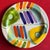 Set 4 Mid-Century Modern hand painted Italian pottery plates by Desimone, circa 1960's. Each plate decorated with stylized...