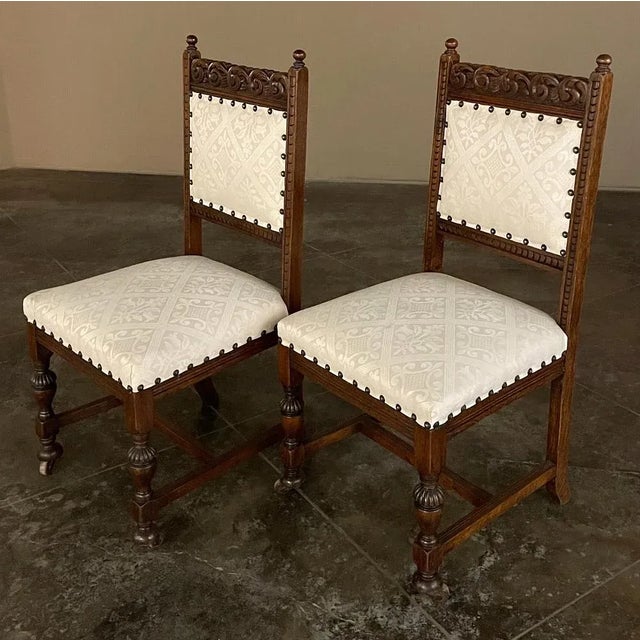 Set of Six Antique Renaissance Dining Chairs For Sale - Image 9 of 13