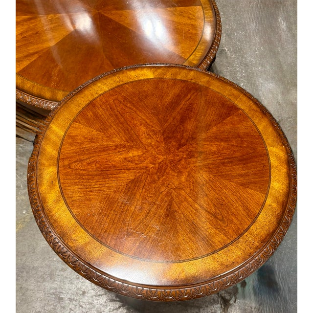 Mid 20th Century A.r.t. Furniture Co. Round Coffee Table With Two End Tables For Sale - Image 11 of 12