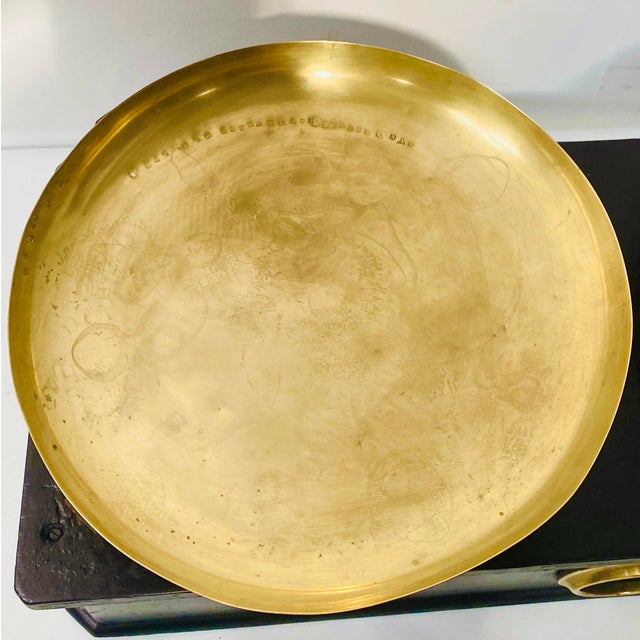 Antique bakery scale from the napoleon iii era ebonized wood base and two brass weighing pans good condition dimensions: h...