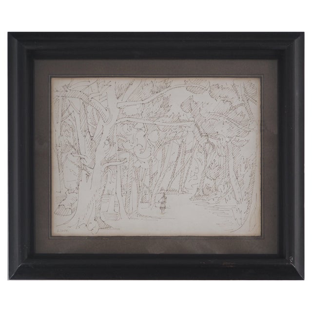 André Lhote, Walk in the Forest, Original Drawing For Sale
