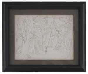 André Lhote, Walk in the Forest, Original Drawing