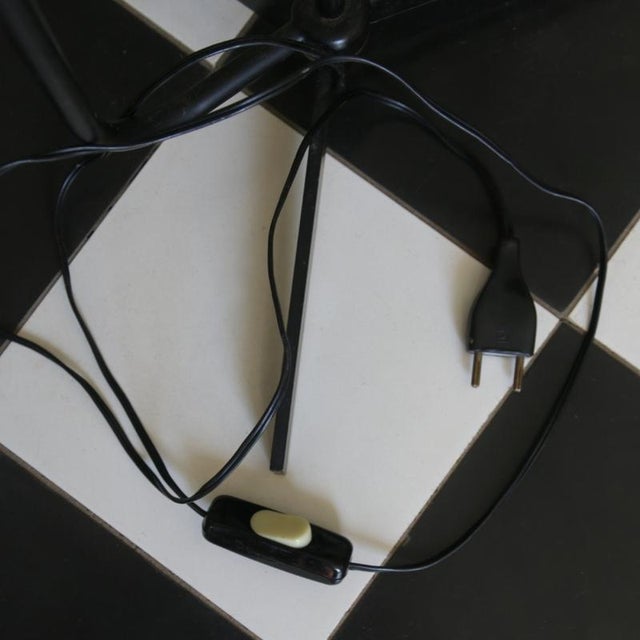 Black Vintage French Floor Lamp from Arlus, 1950s For Sale - Image 8 of 9