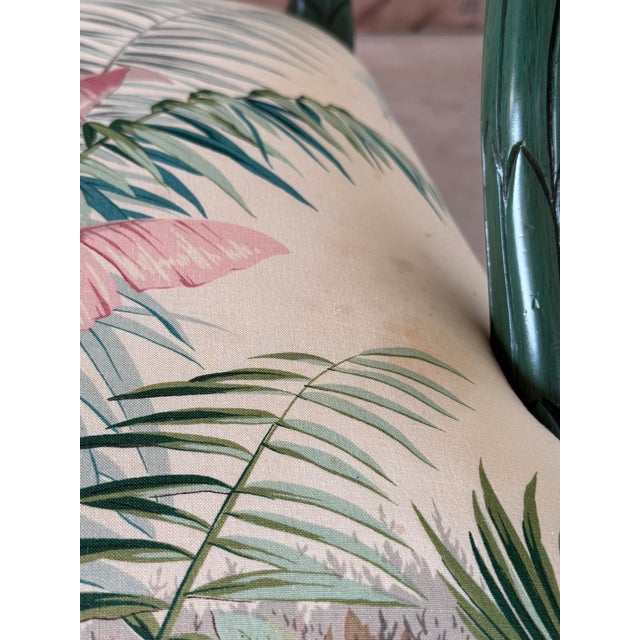 Vintage Sculptural Faux Bois Armchairs in the Manner of Serge Roche, Pierre Frey Upholstery For Sale In Naples, FL - Image 6 of 12