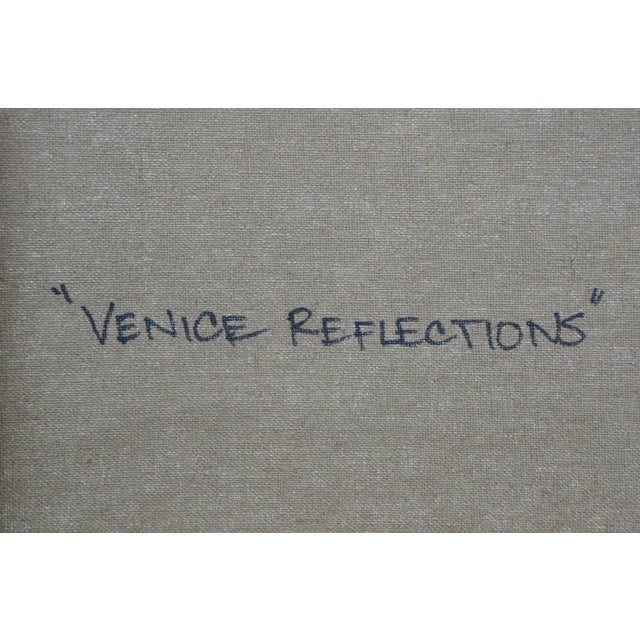 Venice Reflections Leonard Wren Impressionist Oil Painting Canal San Stae For Sale - Image 11 of 12