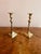 Quality pair of antique Regency brass candlesticks, having a quality pair of antique Regency brass candlesticks with...