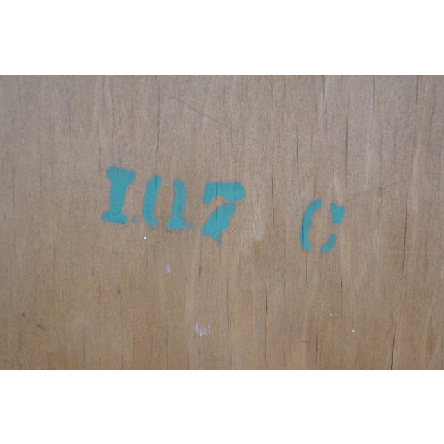 Antique Sheraton Style Book Matched Walnut Four Drawer Tallboy Dresser 49" For Sale - Image 14 of 17