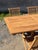 Rectangular Extendable Teak Garden Table and Folding Chairs, Set of 7 For Sale - Image 4 of 10
