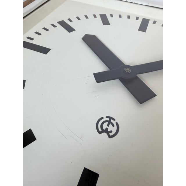 Large Vintage Industrial Station Wall Clock from CTW, 1960s For Sale - Image 14 of 18