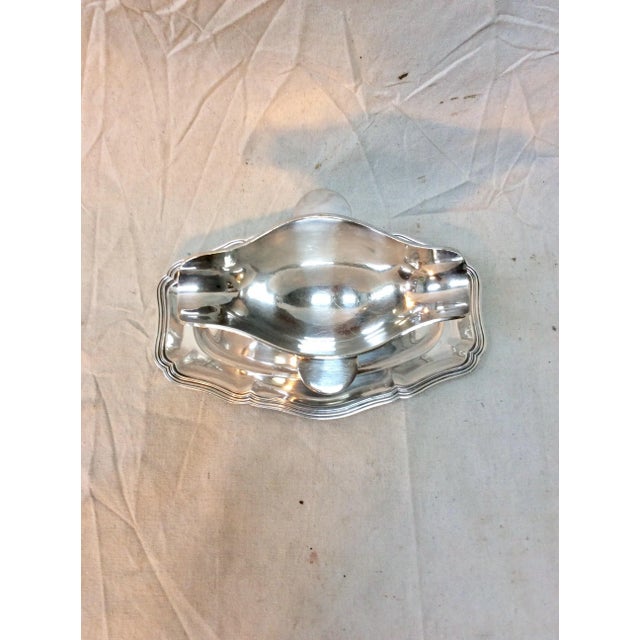 Mid 20th Century 20th Century French Hotel Silver Silverplate Sauce Boat For Sale - Image 5 of 13