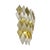 Contemporary Murano Glass Wall Sconces in Gold and White Rhombuses, Set of 2 For Sale - Image 3 of 8