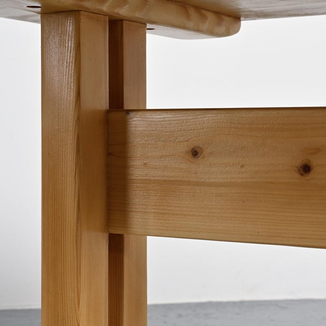 Pine Dining Table for Les Arcs, France, 1970s For Sale - Image 11 of 13