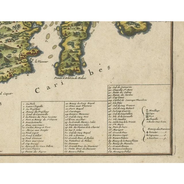 Lisle De La Martinique Caribbean Copper Engraving, 1876 For Sale - Image 3 of 6