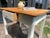 This charming antique table has been given a fresh coat of paint, sanded, and oiled. Width: 100 cm Depth: 68.5 cm Height:...