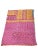 Pink Vintage Indian CottonThrow Kantha Quilt 83" by 52" W For Sale - Image 8 of 11