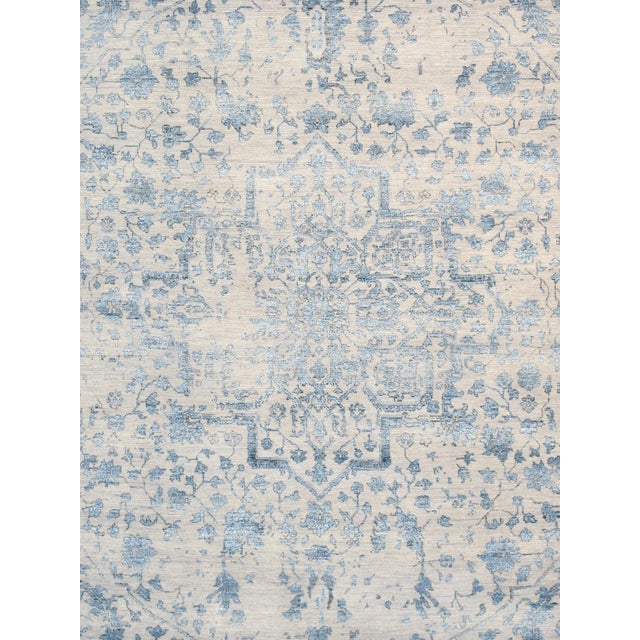 Textile Pasargad Home Transitional Silver Area Rug-8' 5" X 11' 8" For Sale - Image 7 of 8