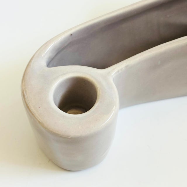 Gray Royal Haeger Curvy Ceramic Candle Holder Planter For Sale - Image 8 of 10