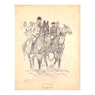 Original 1944 Pencil Drawing From Hi, Guy! The Cinderella Horse by Paul Brown 33 For Sale
