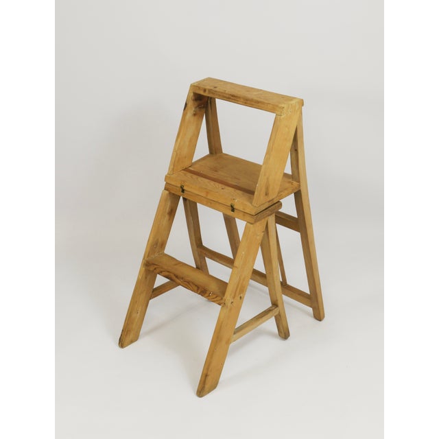 Arts & Crafts Metamorphic Library Steps Folding Ladder Chair, Vienna, Austria, 1900s For Sale - Image 14 of 18