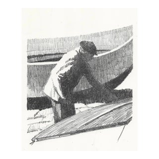 Harry Buckley Boatworker Lithograph For Sale
