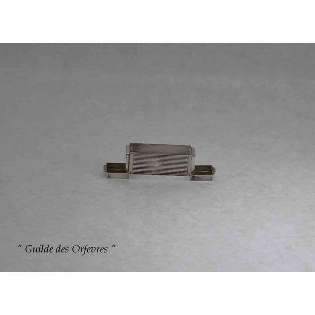 "Sterling Silver Double Pill Box, Square. Pattern : Striped - Size : 2 1/8 in. Weight: Oz Made in Florence-Italy in 1990’s...