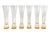 Contemporary 6 Veuve Clicquot Glass Champagne Orange Amber Bottom Flutes. France For Sale - Image 3 of 6