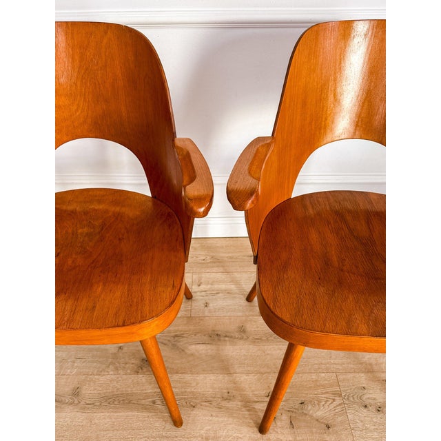 Bentwood Model 1515 Armchairs attributed to Oswald Haerdtl for Thonet / Ton, Former Czechoslovakia, 1960s, Set of 2 For Sale - Image 6 of 18