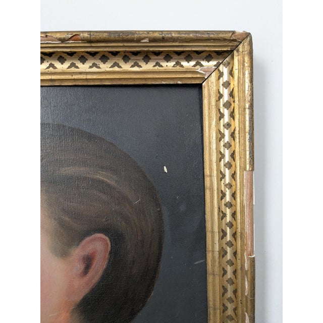 Late 19th Century "Big Ear": 19th Century American Folk Painting of a Gentleman For Sale - Image 5 of 7