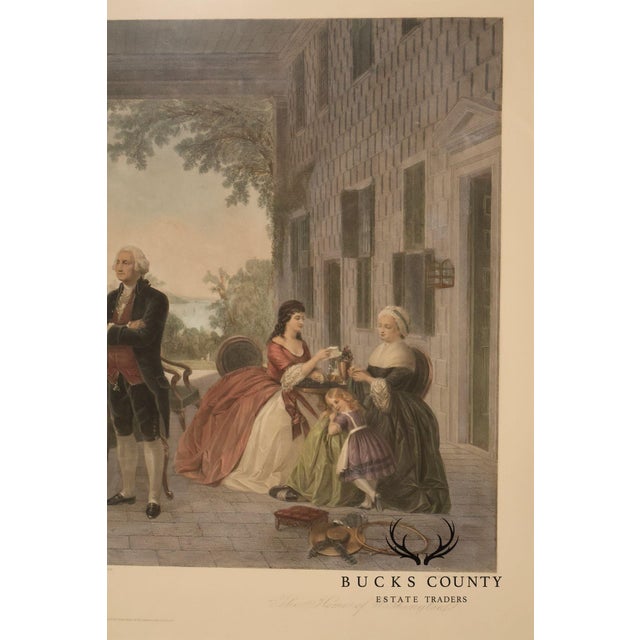Wood The Home Of George Washington Colored Engraving After Thomas Oldham Barlow For Sale - Image 7 of 18