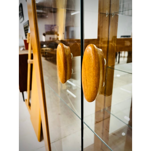Mid-Century Modern 1970s Unmarked Copenhagen Danish Teak Large Display Glass Shelving Case For Sale - Image 3 of 4