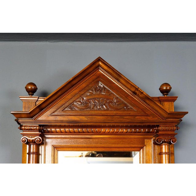 Wood Wilhelminian Pine Mirror Cupboard For Sale - Image 7 of 18