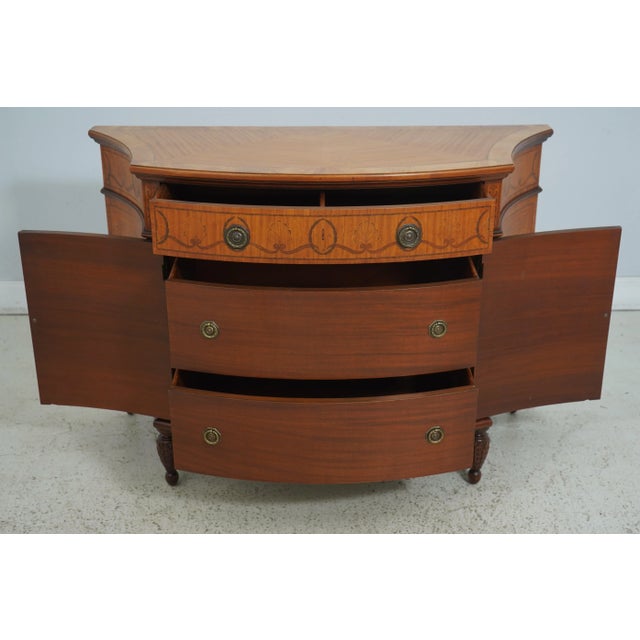 English Adams Style Satinwood Inlaid Commode Chest For Sale - Image 3 of 12