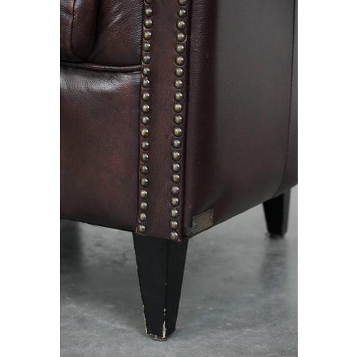 Chesterfield Club Chairs in Cowhide Leather, Set of 3 For Sale - Image 15 of 18
