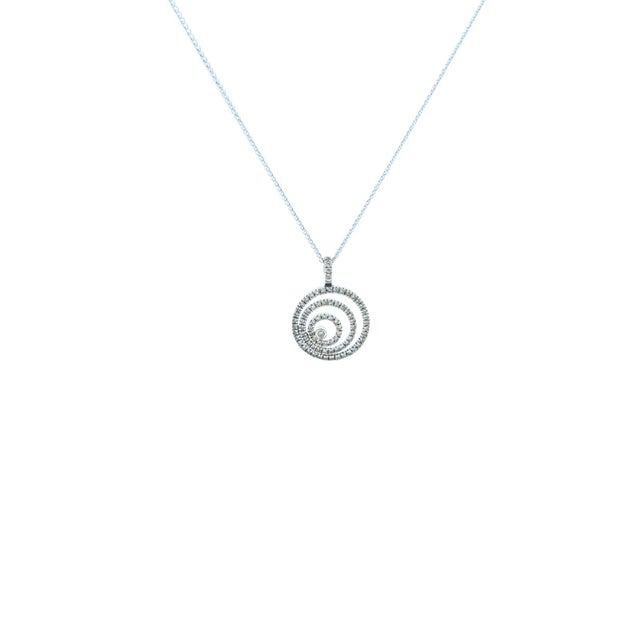 Elevate your jewelry collection with this stunning, timeless diamond circle pendant. Crafted in lustrous 14K white gold,...