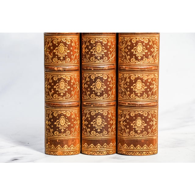 Stately 3 Volume the Rise of the Dutch Republic John Lothrop Motley Full Leather Antique Books Home Office Decor For Sale - Image 4 of 10