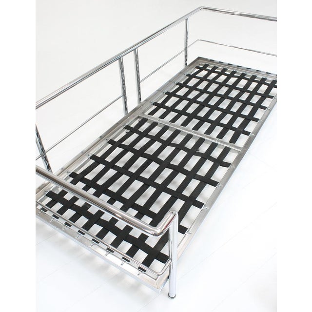 Set of LC3 Sofas in Grey Leather and Chrome by Le Corbusier, Pierre Jeanneret and Charlotte Perriand for Cassina, 1990s For Sale - Image 6 of 18